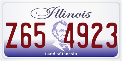 IL license plate Z654923