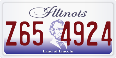 IL license plate Z654924
