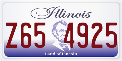 IL license plate Z654925