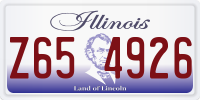 IL license plate Z654926