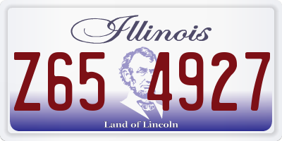IL license plate Z654927
