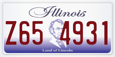 IL license plate Z654931