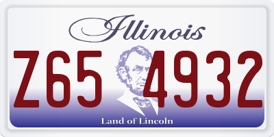 IL license plate Z654932
