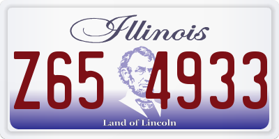 IL license plate Z654933