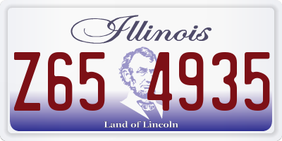 IL license plate Z654935