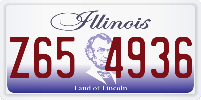 IL license plate Z654936