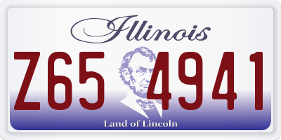 IL license plate Z654941
