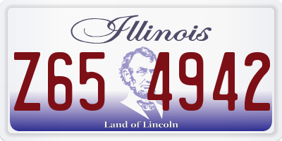 IL license plate Z654942