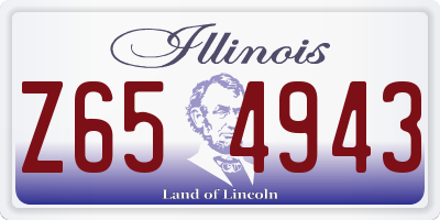 IL license plate Z654943