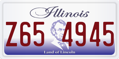 IL license plate Z654945