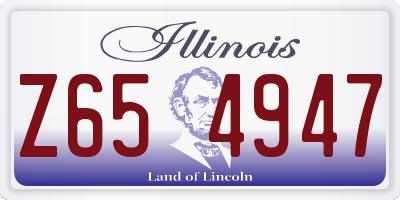 IL license plate Z654947
