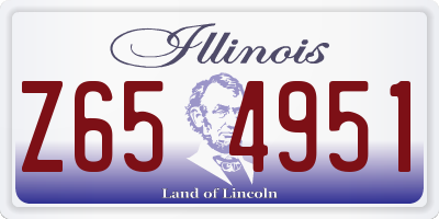 IL license plate Z654951