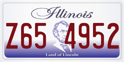 IL license plate Z654952
