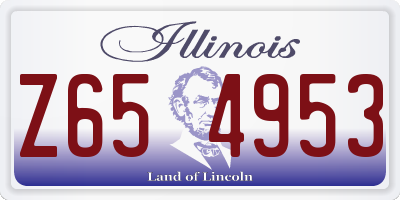 IL license plate Z654953