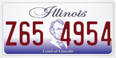 IL license plate Z654954