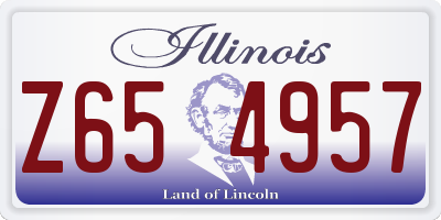 IL license plate Z654957