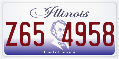 IL license plate Z654958