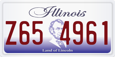 IL license plate Z654961