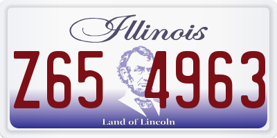 IL license plate Z654963