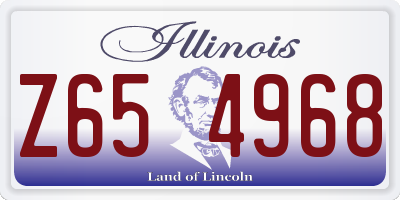 IL license plate Z654968
