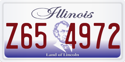 IL license plate Z654972