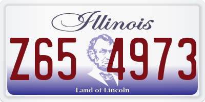 IL license plate Z654973