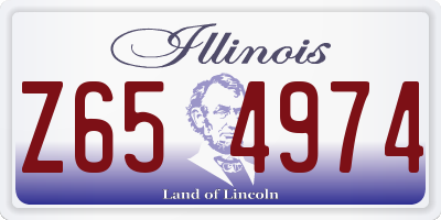 IL license plate Z654974