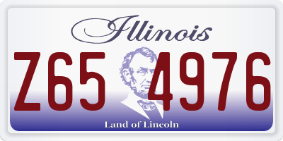 IL license plate Z654976