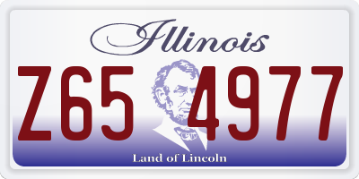 IL license plate Z654977