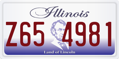IL license plate Z654981