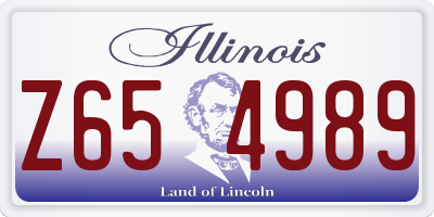 IL license plate Z654989