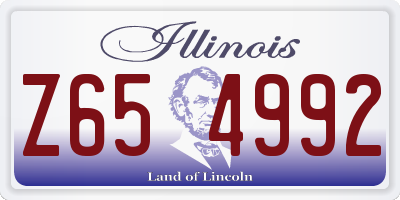 IL license plate Z654992