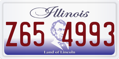 IL license plate Z654993