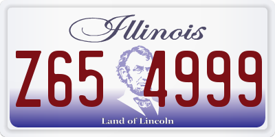 IL license plate Z654999