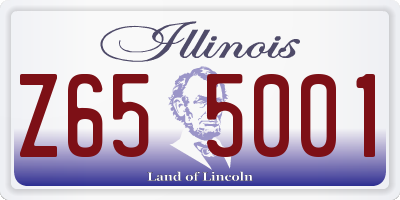 IL license plate Z655001