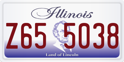 IL license plate Z655038