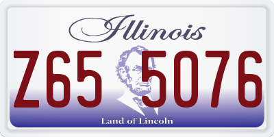 IL license plate Z655076