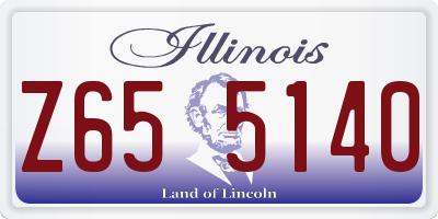 IL license plate Z655140