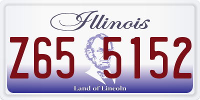 IL license plate Z655152