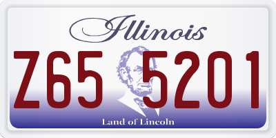 IL license plate Z655201