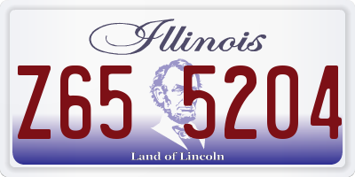 IL license plate Z655204