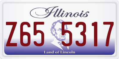 IL license plate Z655317