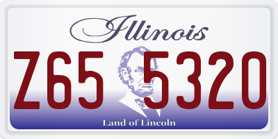 IL license plate Z655320