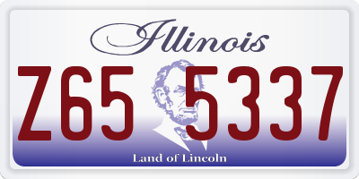 IL license plate Z655337