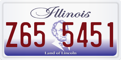 IL license plate Z655451