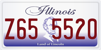 IL license plate Z655520