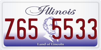 IL license plate Z655533