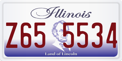 IL license plate Z655534