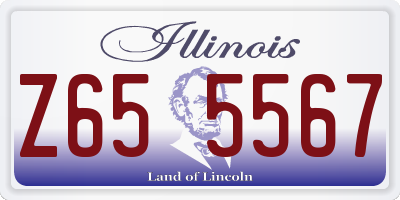 IL license plate Z655567