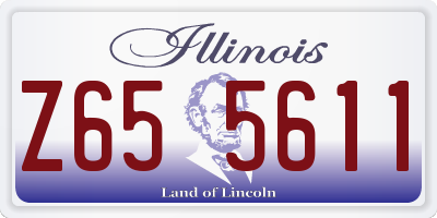 IL license plate Z655611
